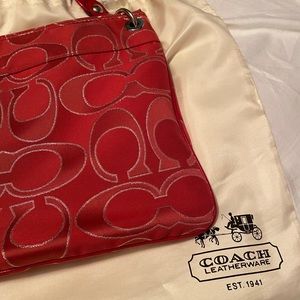 coach red crossbody bag